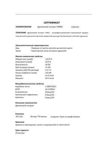 Ultra-filtered yeast extract FM885