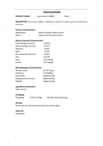 Standard yeast extract LM800